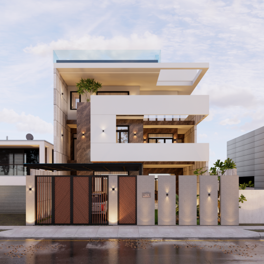 Mẫu Nhà 3 Tầng Hiện Đại 01