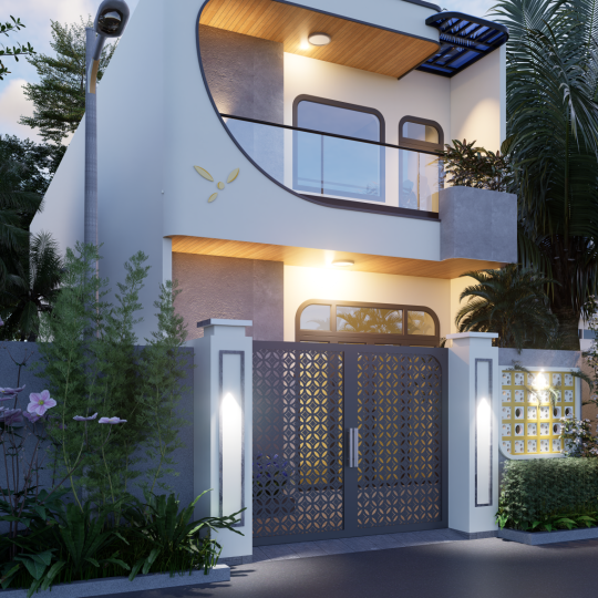 Mẫu Nhà Gác Lửng Hiện Đại 01