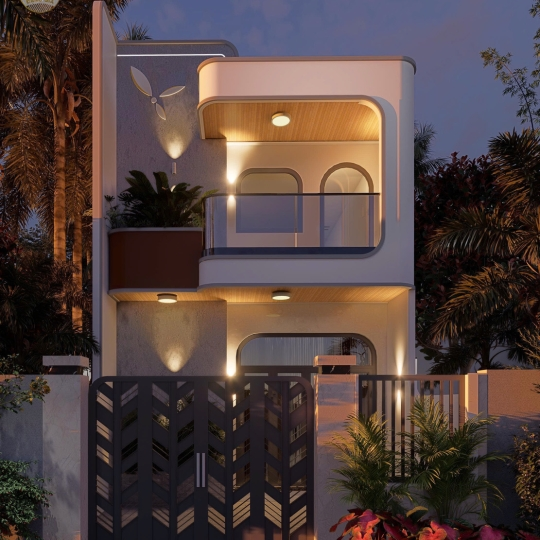 Mẫu Nhà Gác Lửng Hiện Đại 02