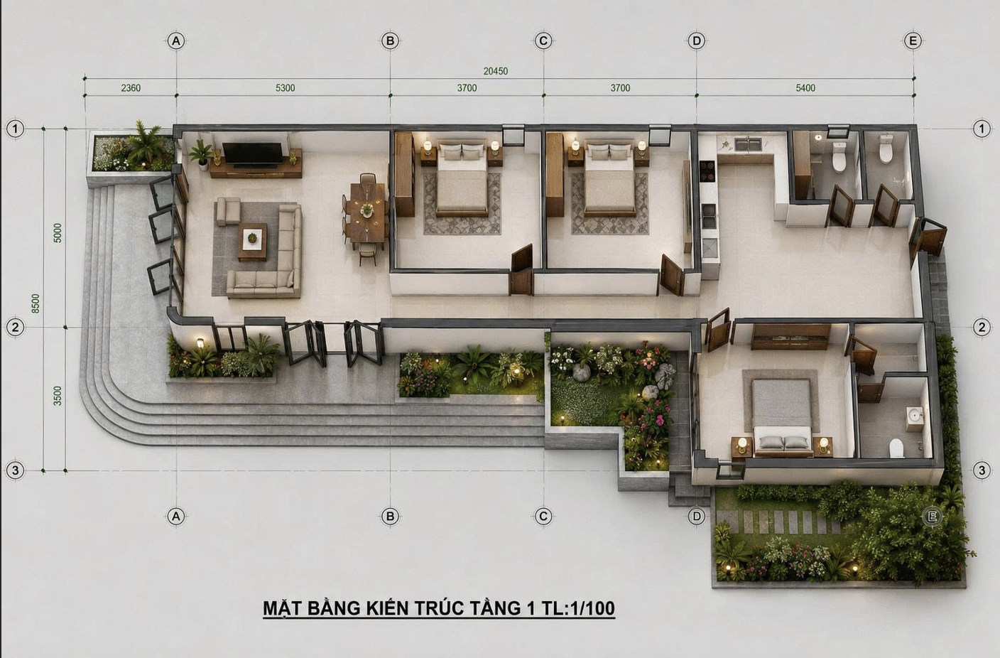 Dịch vụ thiết kế tại Xây Dựng Đặng Gia được xây dựng dựa trên nhu cầu sử dụng của KH